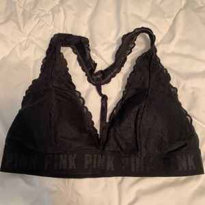 Victoria’s Secret pink black bralette size large